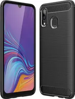 TPU Hülle für Samsung Galaxy A20e Handy Schutzhülle Carbon Optik Schutz Case