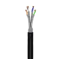 Goobay 52768 Venkovní síťový kabel CAT 7, S/FTP (PiMF), černý, 100 m bezkyslíkaté měděné vodiče (OFC), AWG 23/1 (plný), polyethylenový plášť (PE)