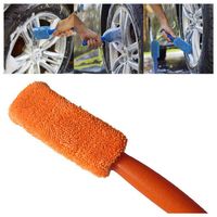 Mikrofaser Felgenbürste Auto Reinigungsbürste für Felgen Reifenpflege Bürste kratzfreie Alufelgen Bürste Orange