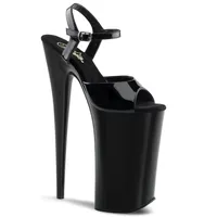 BEYOND-009 Damen Sandale von Pleaser, Schwarz Glanz , EU 38, US 8