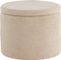 Venture Home Hocker Dunken 51x51x43 cm Teddy Beige