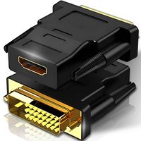 DVI-D zu HDMI 24+1 Adapter 1080p DVI Buchse auf HDMI Stecker DVI-HDMI FHD HDTV Kabel Konverter PC Computer Laptop Beamer Monitor TV Macbook Schwarz Retoo