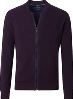 CASAMODA Herren Strickjacke Reißverschluss Regular-Fit Rot L
