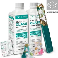 Transparente Epoxidharz, Flüssiges Gießharz glasklar - Ideal für Basteln, Schmuck und Modellbau. Färbbar und einfach anzuwenden (750 gr)