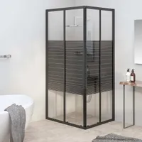 Kabina prysznicowa z listwami ESG 90x70x180 cm czarna