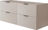 Rodan | Koupelnová Skříňka 120 cm | Béžová Matná | Š/V/D 120/57/46 cm | 2 Zásuvky s Tichým Dovíráním | Koupelnový Nábytek | Bez Desky