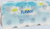 Toilettenpapier "Funny" 3-lagig Zellstoffpapier mit Motivprägung