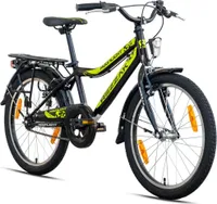 20 Zoll Kinderfahrrad Jungen Fahrrad mit Rücktrittbremse RH 33 Schwarz Grün NEU -041