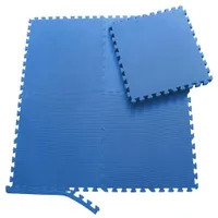 Sporttrend 24® 4 Schutzmatten ohne Randstücke Set Blau 60x60x1cm | 1,44qm | Bodenschutzmatte Unterlegmatte Puzzlematte für Fitnessgeräte Sportgeräte