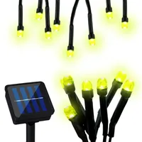 LUMILED solární víla světla solární víla světla 7x LED solární světlo solární napájení IP44 žlutozelené světlušky víla světla zahrada Vánoce