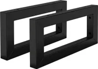 ML-Design 2er Set Wandkonsole für Waschtisch, 30x15 cm, Schwarz, aus Stahl