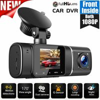 Full HD 1080P Dual Dash Cam Front und Rückansicht Auto Recorder Kamera NightVision Dashcams