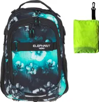 Schulrucksack Elephant Hero Signature Rucksack Schulmappe Schultasche Mädchen 12805 Flower Türkis Farbverlauf + Regencover