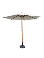 Sonnenschirm Ø 2,5m Schirm Marktschirm Gartenschirm Holzgestell UV15 beige