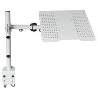 Universal Tischhalterung mit Ablage - passt für Laptop Notebook Macbook - schwenkbar neigbar höhenverstellbar - weiß Modell: LT10W