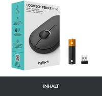 Logitech Pebble M350 Maus Beidhändig RF kabellos + Bluetooth Optisch 1000 DPI