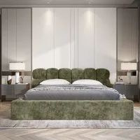 Polsterbett BOSTON 140x200 Doppelbett mit Bettkasten & Lattenrost (Farbe: grun - Tender Way 38)