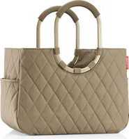 reisenthel loopshopper L, Einkaufstasche, Frame Rhombus Olive, 25 L, OR5047