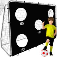 Fotbalová branka s brankovou stěnou 170x240x85 cm Trénink pro děti na zahradu 21268