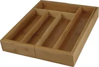 Excellent Houseware Ausziehbarer Besteckkasten Bambus