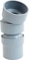 INEFA Flexibler Regenrohrbogen, PVC DN50 / 50mm 22-45 Grad, 2 Bogenstücke Grau Dachrinnenzubehör, einfache Steckmontage,  Germany