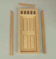 Holztür zum Krippenbau oder Puppenhaus. Naturbelassen. 19,2x7,5 cm.