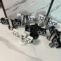 INF Automatické překlápěcí hodiny Vintage Metal Balance Scale Flip Clock stříbrný