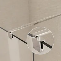 Heilmetz Stabilisator Haltestange Duschwände Stabilisierungsstange Edelstahl Teleskopstange 70-120cm für 8-10mm Walk in Duschwände Dusche Duschwand