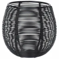 Metalldrahtlaterne schwarz 10 cm