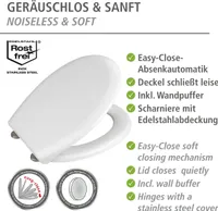 WENKO WC-Sitz mit Absenkautomatik Gubbio weiß