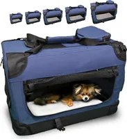 Transporttasche Hundebox faltbar Hundetasche für Katze Haustiere 70x52x52 L blau