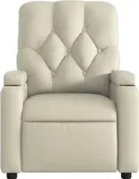 vidaXL Relaxační křeslo krémová Imitace kůže