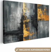 Wandbilder wohnzimmer 120x80 cm - Abstrakt und Modern - , Leinwand Bilder, Wanddeko, Gemälde