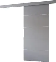 Minio, drzwi przesuwne "CLEAN B", 86 cm, drzwi pokojowe, ze srebrnymi elementamiReplika acyjnymi, kolor szary