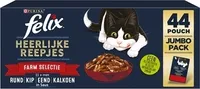 Felix Delicious Strips Katzenfutter 44 x 80 g Geschmacksvariation des Landes