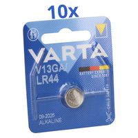 10x Varta Knopfzelle Electronics V 13 GA / A76 / LR 44 Alkaline 1,5 V 1er Blister