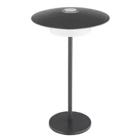 LED Tischleuchte, grau, Touchdimmer, Akku, H 30 cm