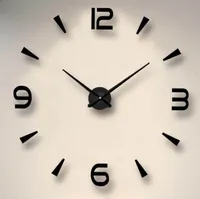 3D-Wanduhr Modernes Design 80120cm Schwarz