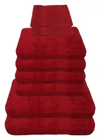 Julie Julsen Handtuch Set Bordeaux,Set:8 tlg. 2 Bade- 4 Handtücher + gratis 2 Waschhand..