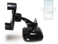 K-S-Trade kompakte Handy-Halterung Windschutzscheibe kompatibel mit nubia Z50 Ultra Armaturenbrett schwarz Autohalterung KFZ Halter Scheiben-Halterung