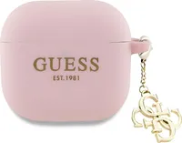 Guess Gua4Lecg4P Airpods 4 Cover Różowy/Pink Silicone 4G Charm