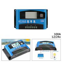 100A 12V/24V MPPT Solar Ladegerät Controller Panel Regler Daul USB Digital