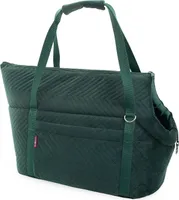 Hundetasche Tragetasche Transporttasche für Hunde Katzen Transportbox Tasche Neu Velvet Grün M