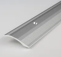 PROVISTON | Ausgleichsprofil | Aluminium eloxiert | Silber | Breite 40 mm | Höhe 5 mm | Länge 2700 mm | Gebohrt | Anpassungsprofil | Übergangsprofil | Bodenprofil | Metallprofil | 1 Stück