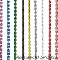 KMC S1 Fahrrad Kette BMX Fixie Singlespeed Nabenschaltung 1/2 x 1/8 Zoll 112 Glieder, Farbe:braun