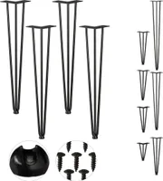 relaxdays 4er Set Hairpin Legs mit 3 Streben