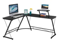 Klvied Rollender mobiler Schreibtisch mit Getränkehalter, tragbar,  höhenverstellbar, kleiner Stehpult auf Rädern für Zuhause, Büro, Laptop,  Wagen