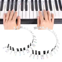 Snímatelné notové štítky pro 88klávesovou klaviaturu, barevné notové pokyny, samolepky s písmeny pro děti, začátečníky
