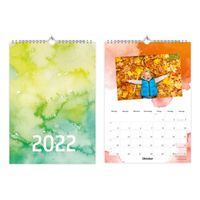 Fotokalender Bastelkalender Watercolor mit Feiertagen 2022