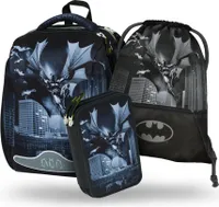 BAAGL SET 3 Shelly Batman Dark City: Aktentasche, Federmäppchen, Tasche